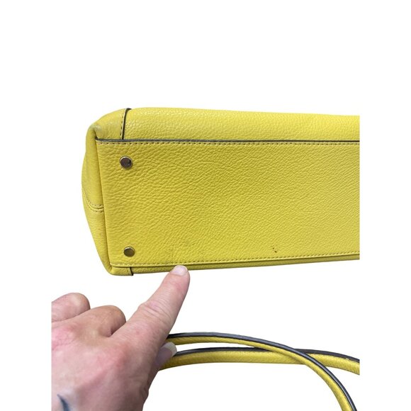 Kate Spade NY Womans Mustard Yellow Satchel Crossbody SKU 9526 - Picture 6 of 16